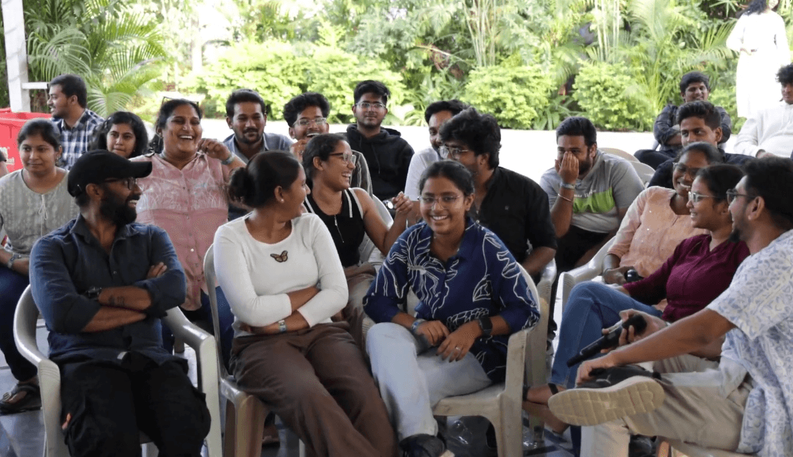 Students laughing together